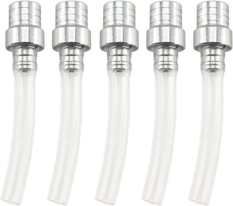 PRO BAT 5 Pack CNC Motorcycle Gas Fuel Cap Valve Vent Breather Hose Tube Gas Tank Cap Vent Two-way for Dirt Bike Pit Bike ATV All Factory CRF XR CR All Quads All Off-road Motorcycle, Silver - Image 1